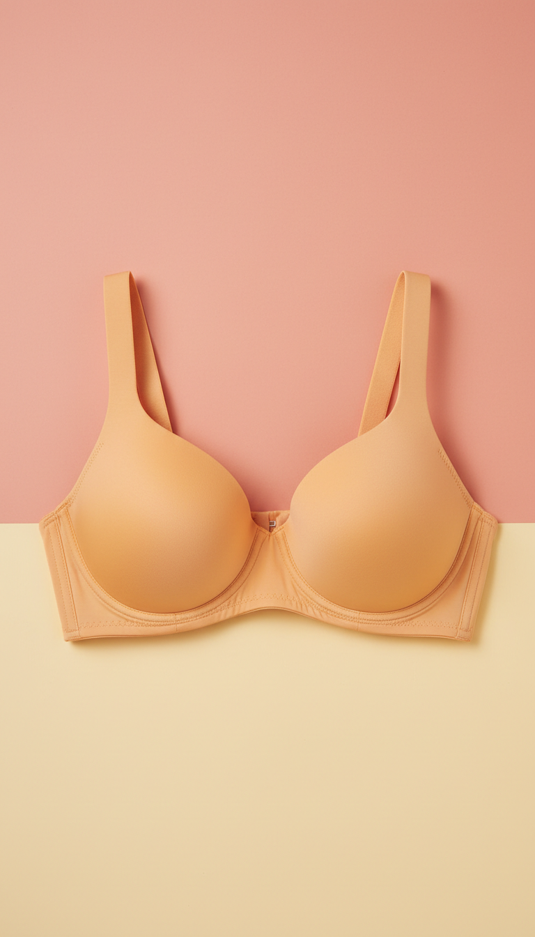 Full-Coverage Bra in Peach Pop