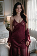 3 pcs Premium Silk Nighty