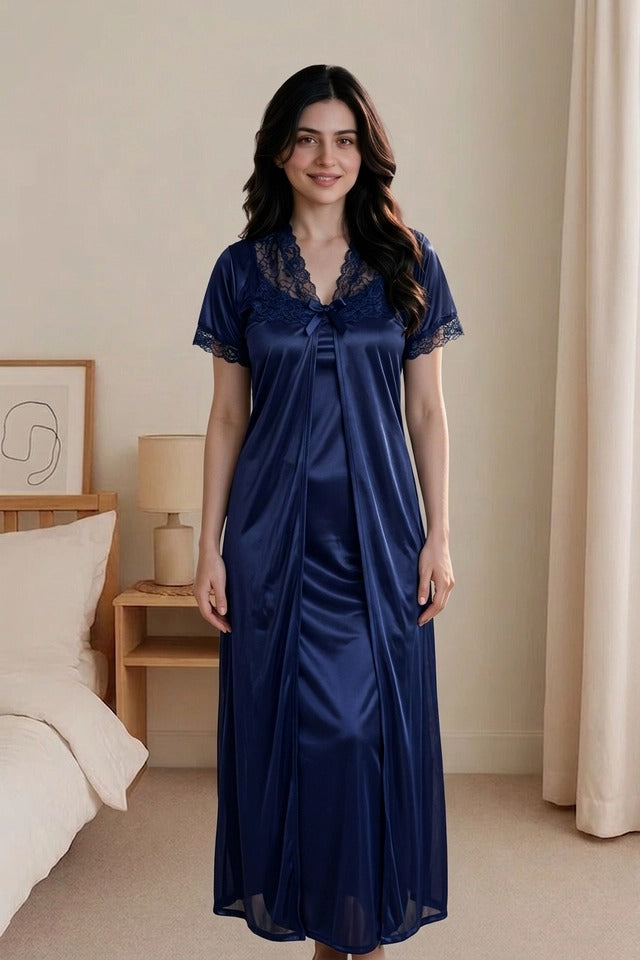 2 pcs Premium Silk Nighty