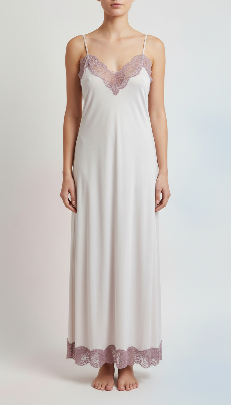 Porcelain modal slip dress
