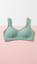 Cotton Bralette in Mint Splash